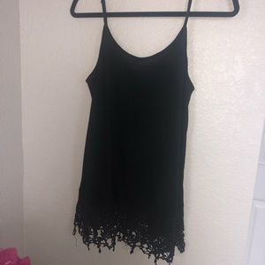 Black Tank with Lace detail